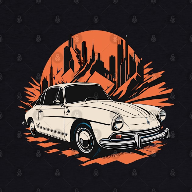 Volkswagen Karmann Ghia Vintage Car Art by Cruise Dresses